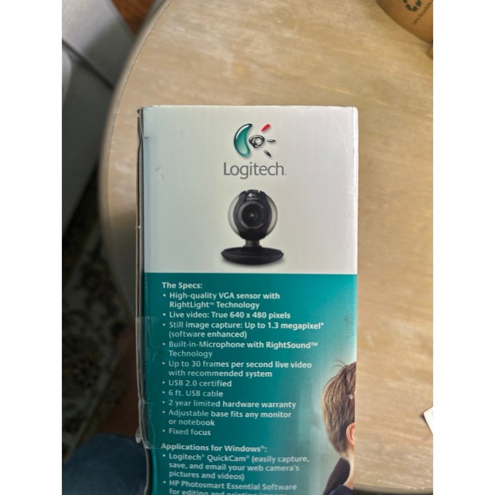 NIB Logitech Webcam QuickCam Communicate STX Built in Microphone new - Picture 7 of 12